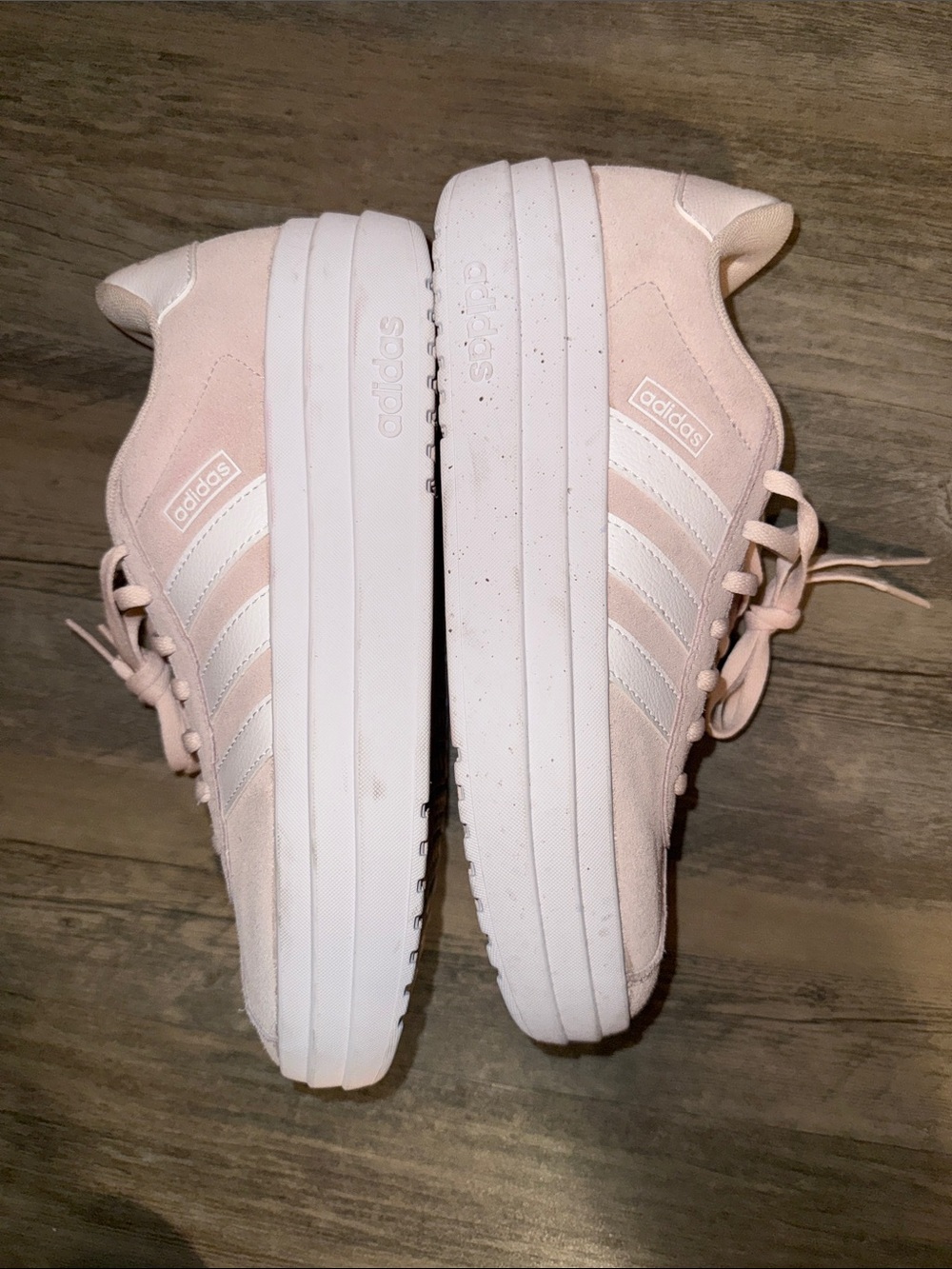 adidas Women's Pale Pink Suede Low-Top Sneakers
